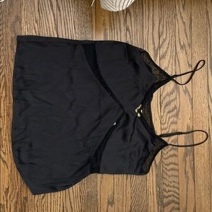 NWT H&M Black Mesh Polka Dot Detail Tank Top